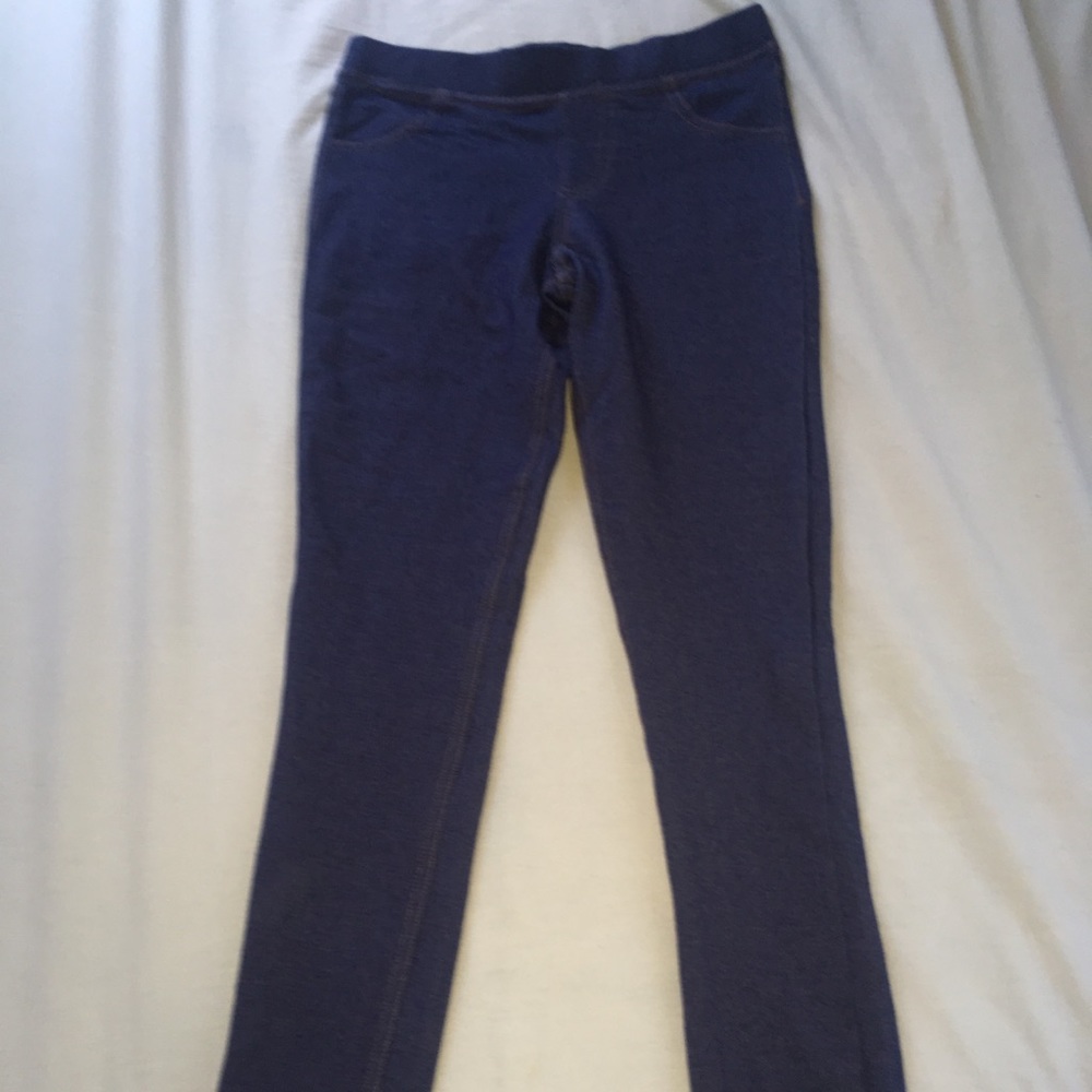 Blue stretchy pants